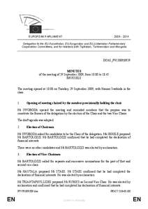 [removed]EUROPEAN PARLIAMENT Delegation to the EU-Kazakhstan, EU-Kyrgyzstan and EU-Uzbekistan Parliamentary Cooperation Committees, and for relations with Tajikistan, Turkmenistan and Mongolia