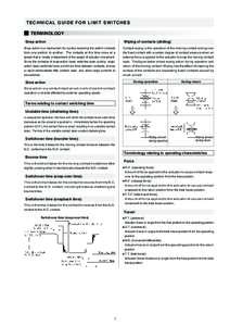 TECHNICAL GUIDE FOR LIMIT SWITCHES TERMINOLOGY Snap action Wiping of contacts (sliding)