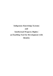 Microsoft Word - IndigenousKnowledgeSystemsPanama05TEXT.doc