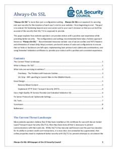 HTTP / Cryptographic protocols / Secure communication / HTTP Strict Transport Security / HTTP Secure / Transport Layer Security / Extended Validation Certificate / Firesheep / Session hijacking / Cryptography / Key management / Public-key cryptography