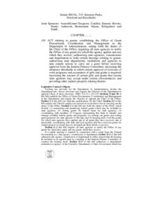 Senate Bill No. 233–Senators Parks, Horsford and Kieckhefer Joint Sponsors: Assemblymen Oceguera, Conklin, Hansen, Brooks, Hardy; Anderson, Bustamante Adams, Kirkpatrick and Smith CHAPTER..........