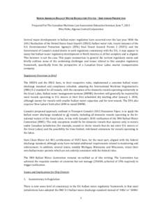 Water / Earth / Great Lakes / Sailing ballast / Ship / Clean Water Act / United States Coast Guard / United States Environmental Protection Agency / Regulation of ship pollution in the United States / Ocean pollution / Environment / Environmental impact of shipping