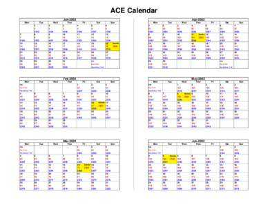 ACE Calendar Apr-2002 Jan-2002 Mon