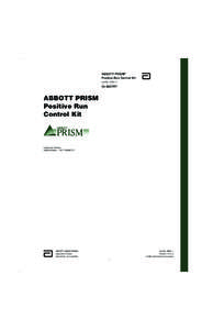 Abbott Prism Positive Run Control Kit - label