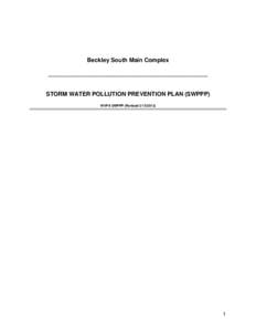 Beckley South Main Complex _________________________________________________ STORM WATER POLLUTION PREVENTION PLAN (SWPPP) WVPA SWPPP (Revised[removed])