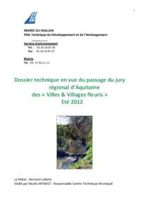 Dossier Concours Ville fleurie 2012