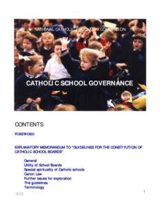 Fundamental principles for the governance of Catholic schools

