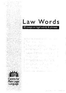 Law Wo rds 30 essays on legal words & phrases Åíd  ¿,ir¡