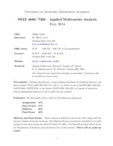 Signal processing / Regression analysis / Multivariate normal distribution / Normal distribution / Linear regression / Principal component analysis / Estimation theory / Multivariate analysis / Statistics / Multivariate statistics / Data analysis