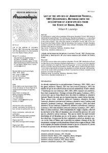 Biology / Scorpion / Taxonomy / Buthidae / Ananteris / Zoology