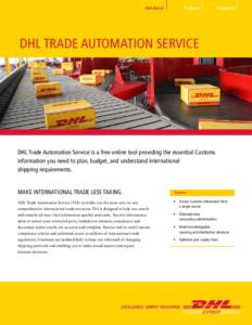 Economics / DHL Express / Export Control Classification Number / Import / Export / DHL International Aviation ME / Harmonized System / Trade barrier / International trade / Business / International relations