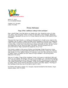 March 17, 2011 For Immediate Release Contact: A.C. Burgess[removed]Press Release