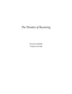 The Paradox of Becoming  Thanissaro Bhikkhu (Geoffrey DeGraff)  2