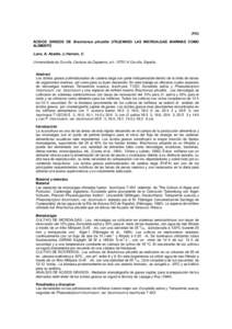 (PO) ÁCIDOS GRASOS DE Brachionus plicatilis UTILIZANDO LAS MICROALGAS MARINAS COMO ALIMENTO Luna, A; Abalde, J; Herrero, C. Universidade da Coruña, Campus da Zapateira, s/nA Coruña. España.