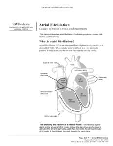 UW MEDICINE | PATIENT EDUCATION  || ||  Atrial Fibrillation