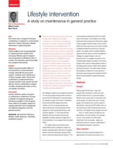 Lifestyle intervention – a study on maintenance in general practice