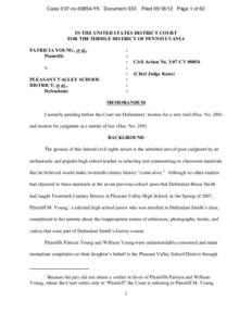 Case 3:07-cv[removed]YK Document 333  Filed[removed]Page 1 of 62 IN THE UNITED STATES DISTRICT COURT FOR THE MIDDLE DISTRICT OF PENNSYLVANIA