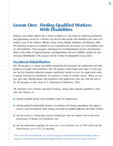 Disability Employment[removed]Lesson 1 (PDF)