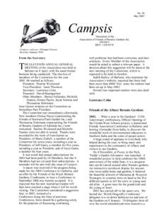 No. 20 May 2003 Campsis  Newsletter of the