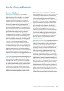 Board and Executive Directorate Members of the Board Dr. Raymond Ch’ien Kuo-fung 57, was appointed NonExecutive Chairman in July[removed]He has been a member of the Board since[removed]Dr. Ch’ien is chairman of CDC Corpo