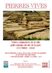 PIERRES VIVES  Visites commentées de la villa gallo-romaine du site de la gare à Le Quiou[removed]
