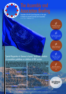 The Assembly and Association Briefing Newsletter of the UN Special Rapporteur on the rights to freedom of peaceful assembly and of association Vol. 2, No. 2 (IssuePublished March 12, 2015