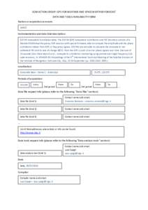 SCAR ACTION GROUP: GPS FOR WEATHER AND  SPACE W EATH ER FORECAST  DATA AND TOOLS AVAILABILITY FORM  Station or acquisition acronym:   DMC0    