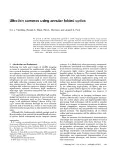 Ultrathin cameras using annular folded optics