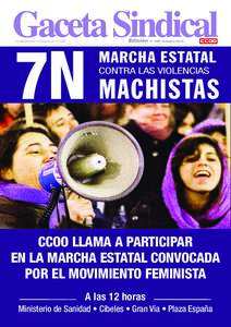 7N MACHISTAS Confederación Sindical de CCOO Edición  nº 259• Octubre 2015.