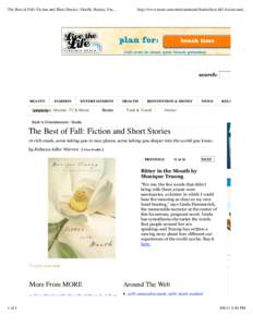 The Best of Fall: Fiction and Short Stories | Health, Beauty, Fas...  http://www.more.com/entertainment/books/best-fall-fiction-and... search: Health, Beauty, Fashion, Love,