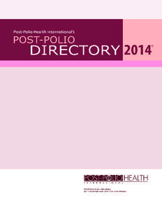 Post-Polio Directory 2014© 1	Introduction