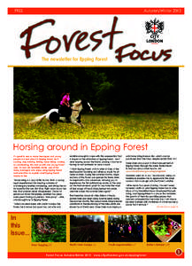 FREE  Autumn/Winter 2013 The newsletter for Epping Forest