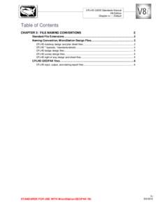 CFLHD CADD Standards Manual V8i Edition Chapter xx — Default Table of Contents CHAPTER 3: FILE NAMING CONVENTIONS