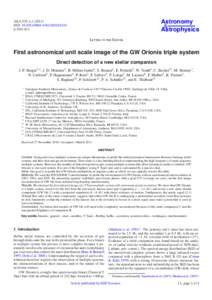 Astronomy & Astrophysics A&A 529, L1DOI: 