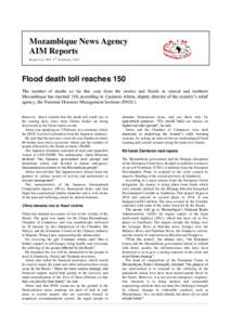 Mozambique News Agency AIM Reports Repo rt no .500 , 5 th