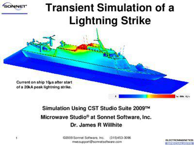 Transient Simulation of a Lightning Strike