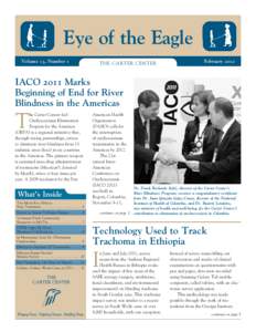 Eye of the Eagle Volume 13, Number 1 THE CARTER CENTER  February 2012