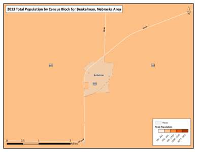 ´  NE[removed]Total Population by Census Block for Benkelman, Nebraska Area