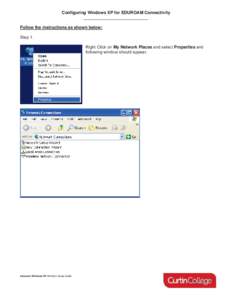 Microsoft Word - Windows XP eduroam Wireless Setup Guide[removed]docx