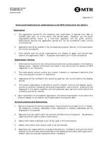 Microsoft Word - R2_Appendix 2 - Terms and conditions for submissions to the MTR Community Art Gallery Revised v1.doc