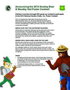 Woodsy Owl / Smokey Bear / Poster / Wildfire / Bear / Smokey / Harold Bell / Mascots / USDA Forest Service / Advertising