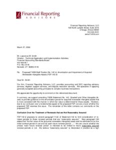 Financial Reporting Advisors, LLC 100 North LaSalle Street, Suite 2215 Chicago, Illinois[removed]9101 www.FinRA.com