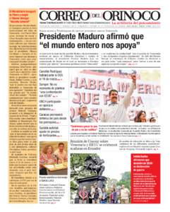 El Mandatario inauguró la Filven y exigió a Obama derogar “decreto inmoral” El presidente Nicolás Maduro inauguró anoche la feria Internacional del Libro de