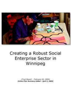 Creating a Robust Social Enterprise Sector in Winnipeg (Final Report – February 20, [removed]Action Plan Summary Added – April 2, 2009)