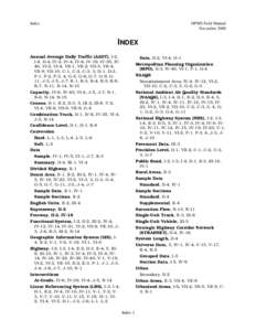 Index  HPMS Field Manual December[removed]INDEX