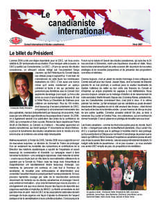 Le canadianiste international Conseil international d’études canadiennes  Hiver 2007