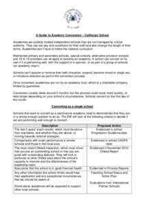 Transfer of Undertakings (Protection of Employment) Regulations / United Kingdom / Knowledge / School governor / Academy / Unfair dismissal in the United Kingdom / United Kingdom labour law / Education / Education in England