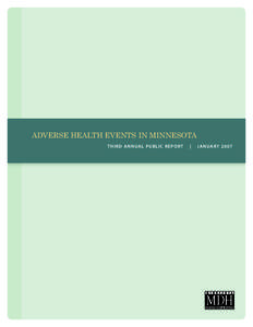 Adverse Health Events in Minnesota