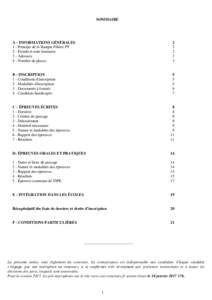 SOMMAIRE  A - INFORMATIONS GÉNÉRALES 1 - Principe de la Banque Filière PT 2 - Fraude et note liminaire 3 - Adresses