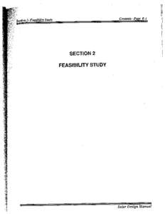 SECTION 2  FEASIBILITY STUDY Solar Design Manual